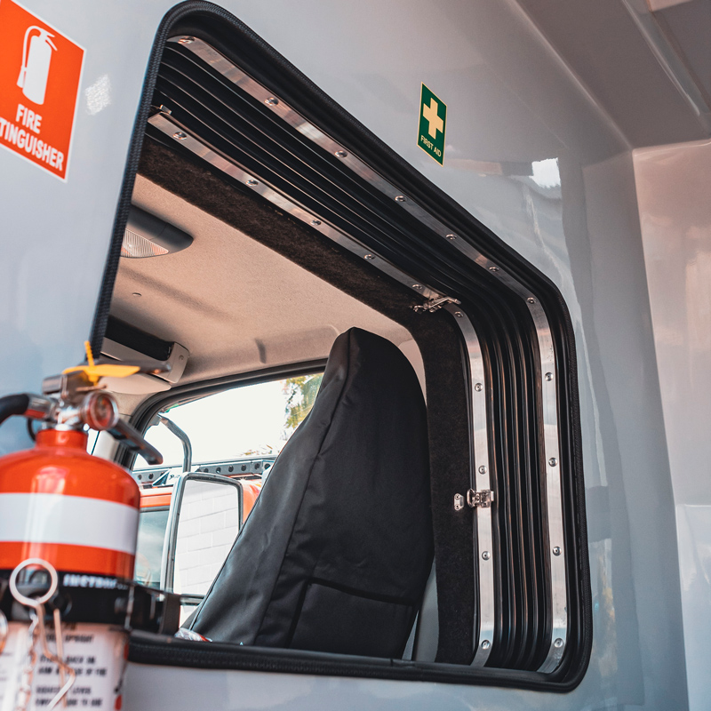 atw interior detail of heavy industry truck