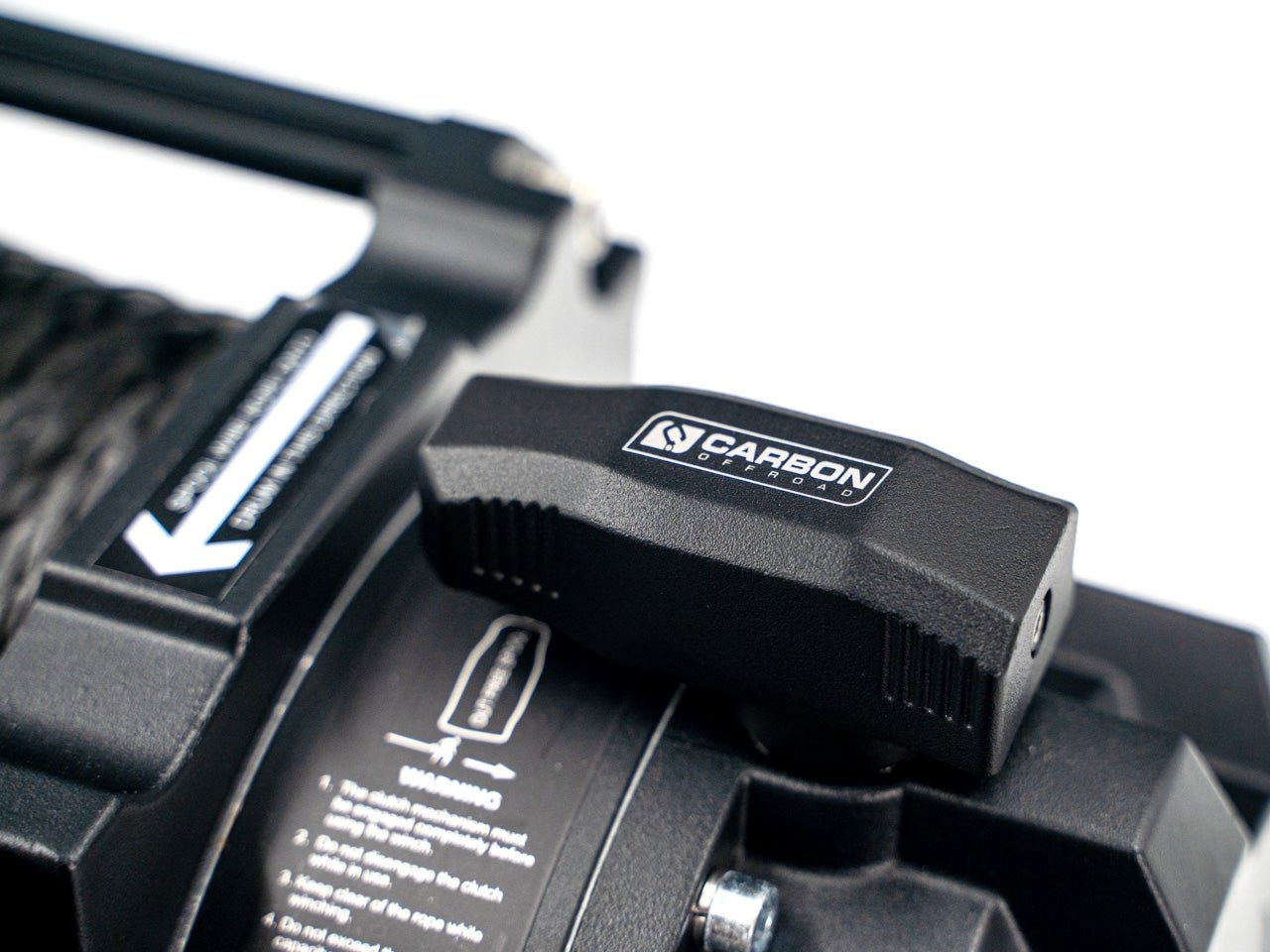 carbon tank winch rope close up